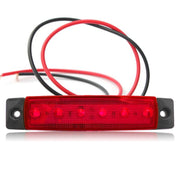 4 PCS 12V 6 SMD Auto Car Bus Truck Wagons External Side Marker Lights LED Trailer Indicator Light Rear Side Lamp(Red)