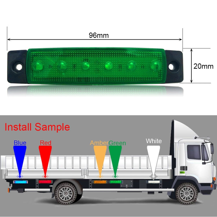 4 PCS 12V 6 SMD Auto Car Bus Truck Wagons External Side Marker Lights LED Trailer Indicator Light Rear Side Lamp(Blue)