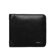 Men Leather Business Wallet Smart Anti-Lost Anti-Theft Wallet, Style:Smart(Black)