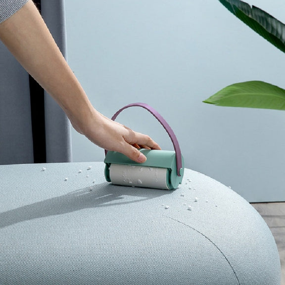 Handheld Lanyard Roller Sticky Hair Clothes Convenient Dust Removal Brush(Green)