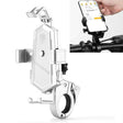 Bicycle Mobile Phone Holder Can Rotate And Adjust Fixed Aluminum Alloy Bracket Automatic Grab Bracket, Style:Handlebar Installation(Silver) - Holders by PMC TechLife | Online Shopping South Africa | PMC TechLife | Buy Now Pay Later Mobicred