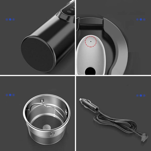 450ml Car Heating Water Bottle Thermos Mug Car Truck Universal Boiling Water Cup, Style:Car Models(Black)