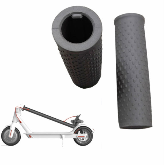 A Pair For Xiaomi Electric Scooter Silicone Car Handles Replace Non-slip Car Handles, Size:One Size(Black)