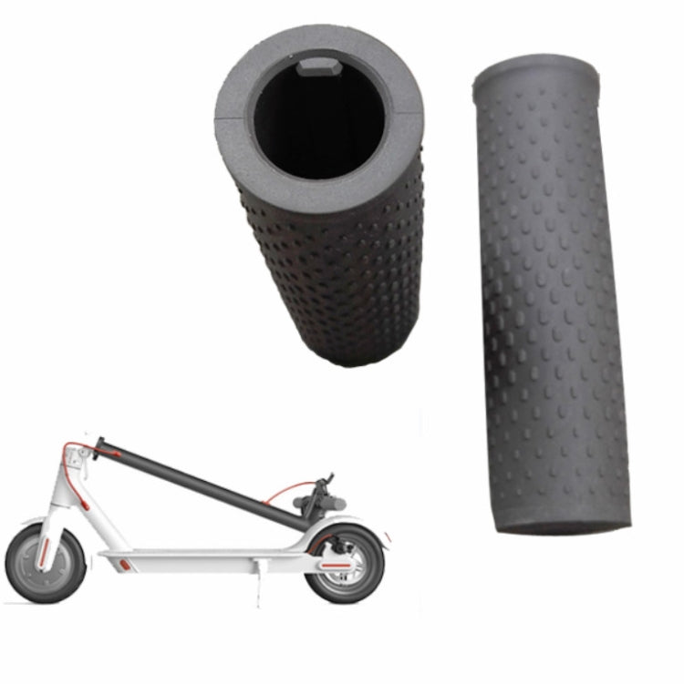 A Pair For Xiaomi Electric Scooter Silicone Car Handles Replace Non-slip Car Handles, Size:One Size(Black)
