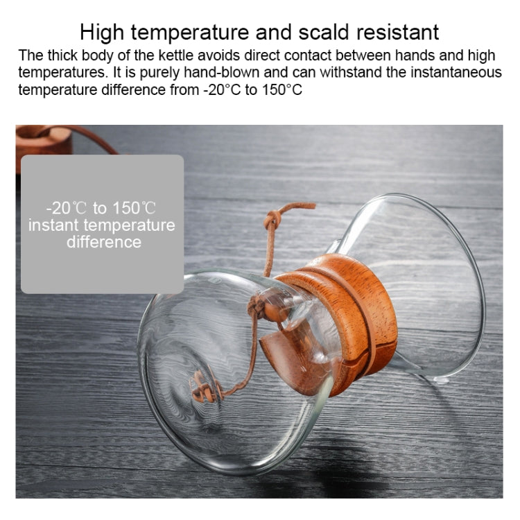 Hand Coffee Pot High Temperature Resistant 400ml Glass Coffee Pot, Style:Pot With Strainer