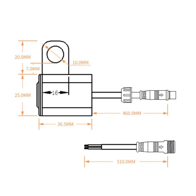 2 PCS / Set Motorcycle LED Lights Rearview Mirror Left And Right Switches Water-resistant Boat-Shaped Switches