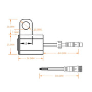 2 PCS / Set Motorcycle LED Lights Rearview Mirror Left And Right Switches Water-resistant Boat-Shaped Switches