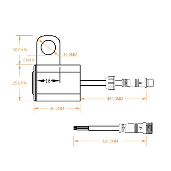 2 PCS / Set Motorcycle LED Lights Rearview Mirror Left And Right Switches Water-resistant Boat-Shaped Switches