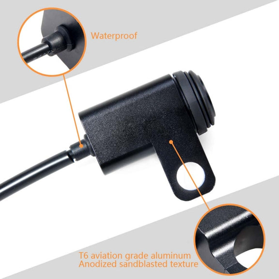 2 PCS / Set Motorcycle LED Lights Rearview Mirror Left And Right Switches Water-resistant Boat-Shaped Switches