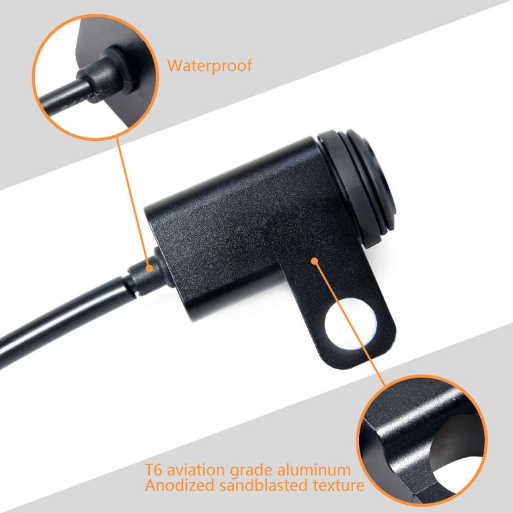 2 PCS / Set Motorcycle LED Lights Rearview Mirror Left And Right Switches Water-resistant Boat-Shaped Switches