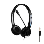 DANYIN DT326 Head-mounted Desktop Computer Children Learning Wire Headset with Microphone, Cable Length:1.8m, Style:Single Hole Four-level(Black)