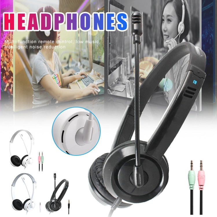 DANYIN DT326 Head-mounted Desktop Computer Children Learning Wire Headset with Microphone, Cable Length:1.8m, Style:USB(Black)