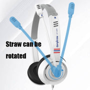 DANYIN DT326 Head-mounted Desktop Computer Children Learning Wire Headset with Microphone, Cable Length:1.8m, Style:USB(White)