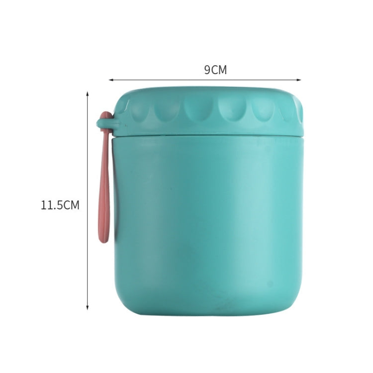 Stainless Steel Soup Cup Soup Pot Lunch Box Portable Thermos Cup(Green)