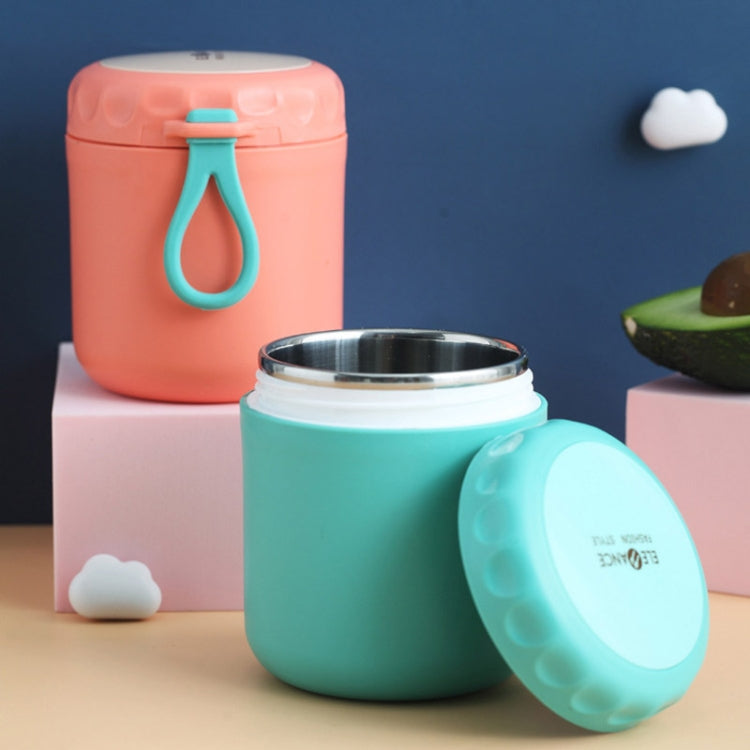 Stainless Steel Soup Cup Soup Pot Lunch Box Portable Thermos Cup(Green)