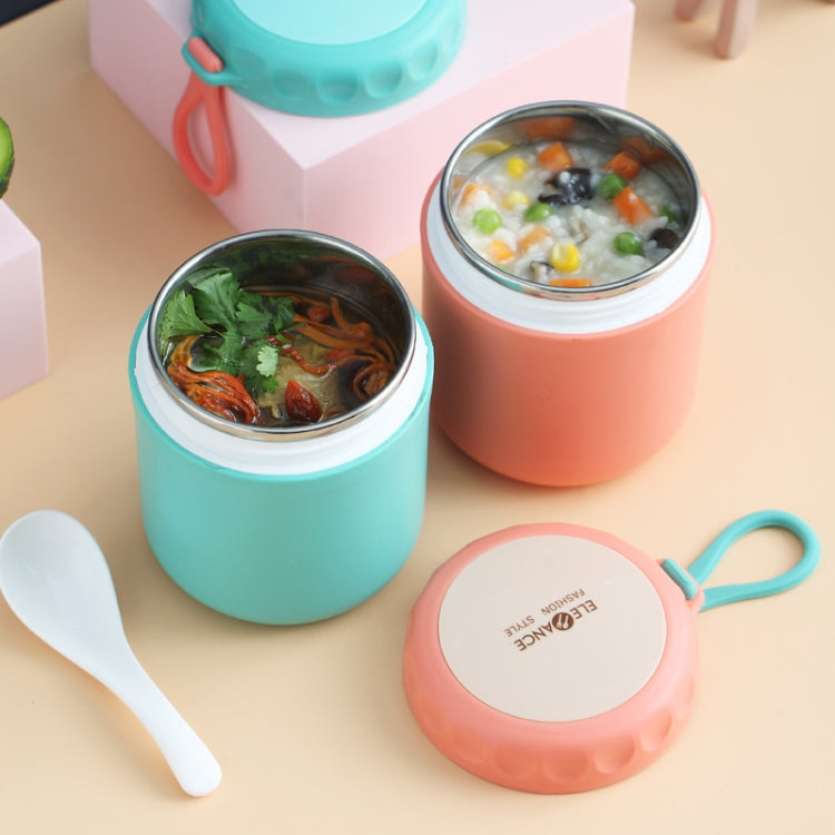 Stainless Steel Soup Cup Soup Pot Lunch Box Portable Thermos Cup(Green)