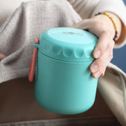 Stainless Steel Soup Cup Soup Pot Lunch Box Portable Thermos Cup(Green)