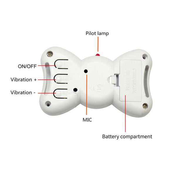 Automatic Voice Control Bark Arrester Collar Pet Supplies Trainer(White)