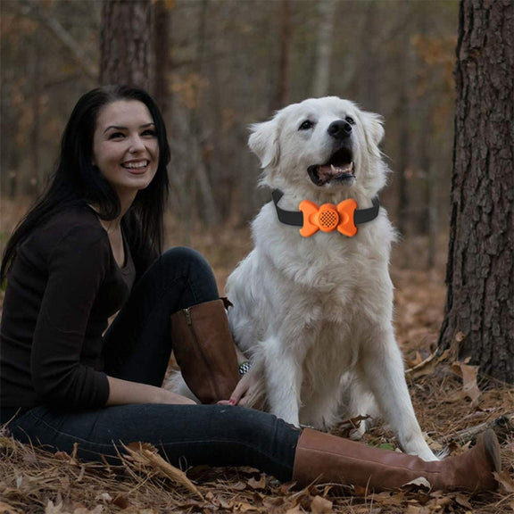 Automatic Voice Control Bark Arrester Collar Pet Supplies Trainer(White)