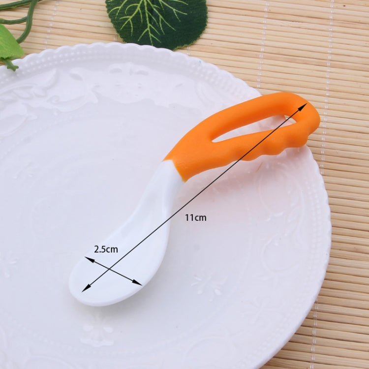 2 PCS Baby Curved Spoon Eat Spoon Baby Pacifier Feeding Spoon Solid Supplies Curved Spoon Children Tableware(Mixing)