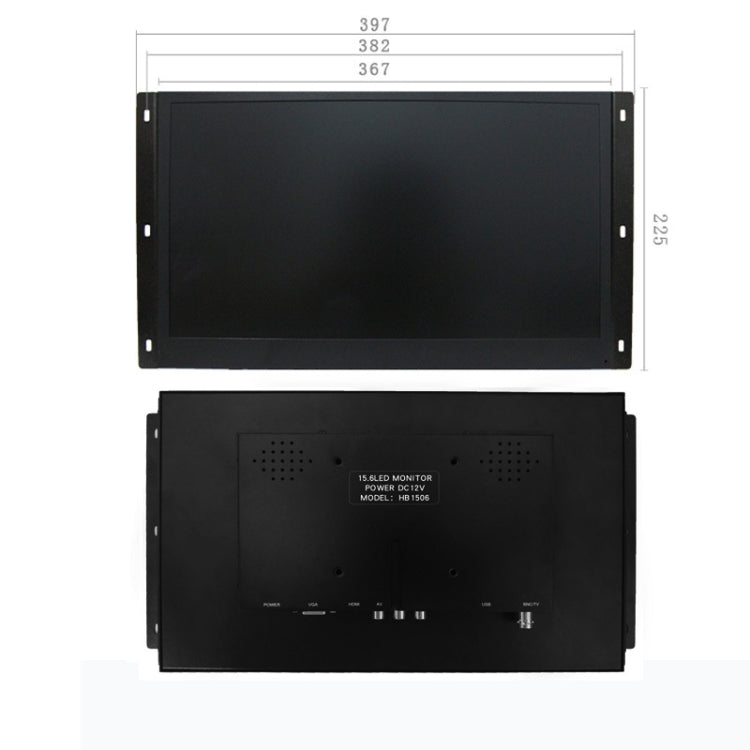 ZGYNK HB1303Q Embedded Industrial Capacitive Touch Display, US Plug, Size: 15.6 inch, Style:Capacitor