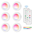 6 PCS / Set 16 Color RGB LED Night Light Strobe Atmosphere Pat Light Remote Control Cabinet Light with 2 Remote Control - Night Lights by PMc TechLife | Online Shopping South Africa | PMc TechLife | Buy Now Pay Later Mobicred