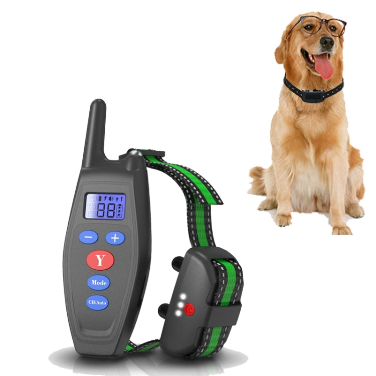 Dog Training Device Remote Control Bark Control Charging Water-resistant Pet Training Collar with Electric Shock Vibration(Black)