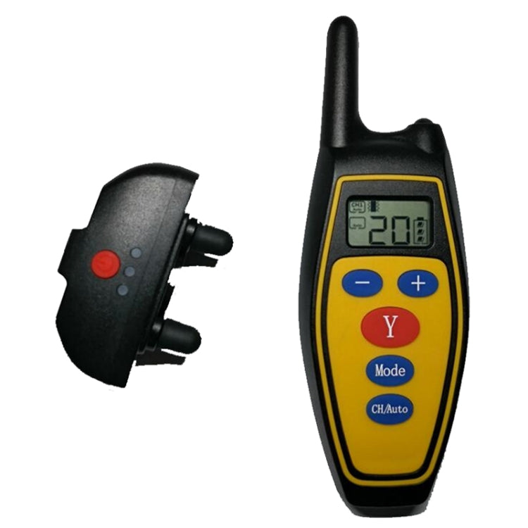 Dog Training Device Remote Control Bark Control Charging Water-resistant Pet Training Collar with Electric Shock Vibration(Yellow)