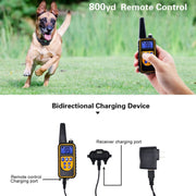 Bark Stopper Dog Training Device Dog Collar with Electric Shock Vibration Warning(UK Plug)