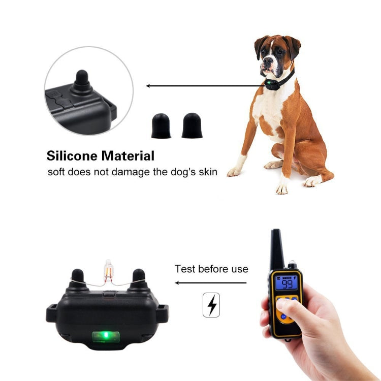 Bark Stopper Dog Training Device Dog Collar with Electric Shock Vibration Warning(UK Plug)