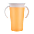360 Degrees Rotated Baby Learning Drinking Cup With Double Handle Flip(Yellow) - Cups & Silicone Nipple by PMC TechLife | Online Shopping South Africa | PMC TechLife | Buy Now Pay Later Mobicred