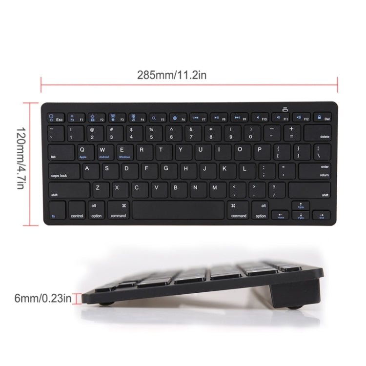X5 2 in 1 Ultra-Thin Mini Wireless Bluetooth Keyboard + Bluetooth Mouse Set, Support Win / Android / IOS System(Black)