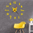 Acrylic 3D Wall Clock DIY Living Room Bedroom Wall Background Decoration(Gold) - DIY Clocks by PMc TechLife | Online Shopping South Africa | PMc TechLife | Buy Now Pay Later Mobicred