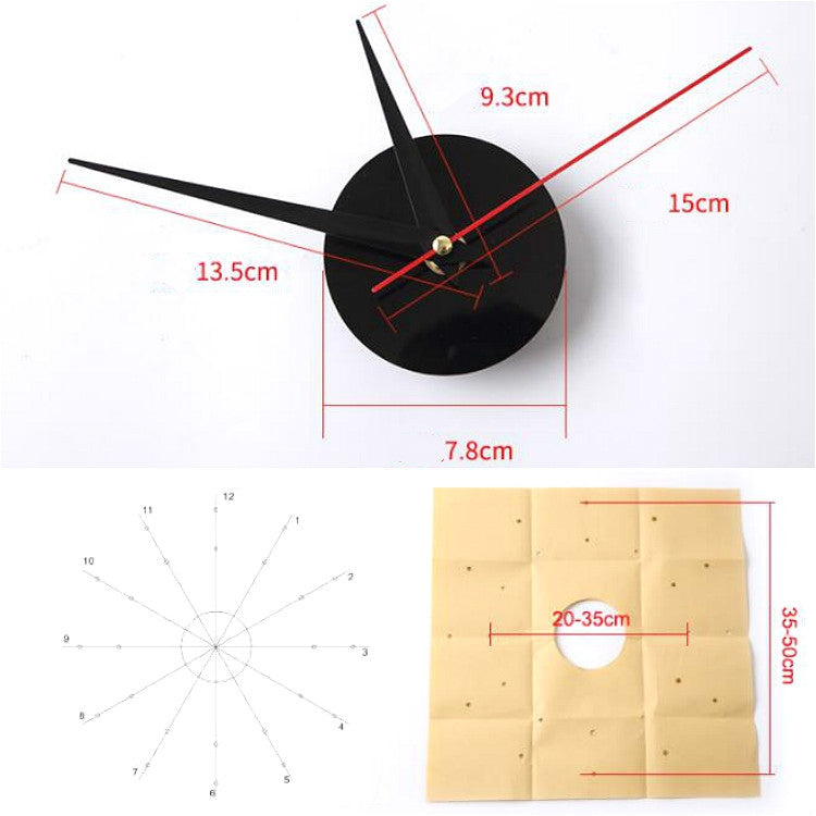 Acrylic 3D Wall Clock DIY Living Room Bedroom Wall Background Decoration(Silver)