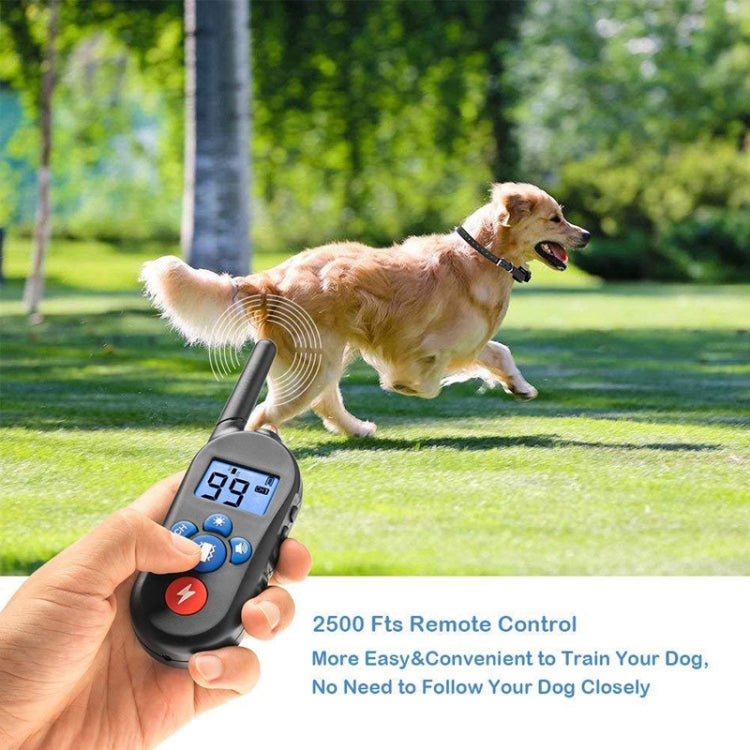 800m Remote Control Electric Shock Bark Stopper Vibration Warning Pet Supplies Electronic Water-resistant Collar Dog Training Device, Style:556-2(EU Plug)