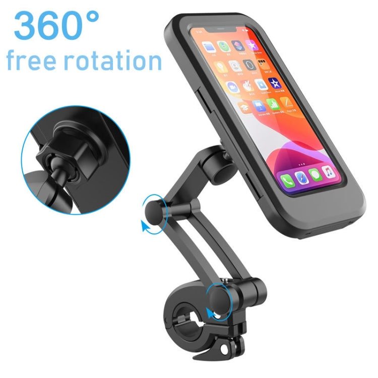 Motorcycle Rearview Mirror Mobile Phone Bracket Locomotive Mobile Phone Bracket Bicycle Handle Water-resistant Bracket