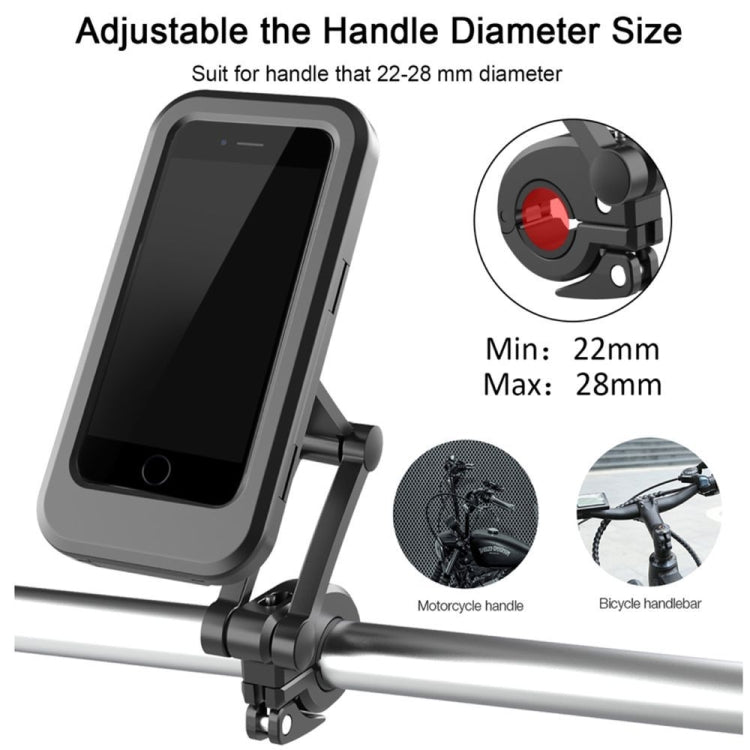 Motorcycle Rearview Mirror Mobile Phone Bracket Locomotive Mobile Phone Bracket Bicycle Handle Water-resistant Bracket