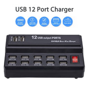 100-240V USB Interface Smart Fast Charge Digital Electronic Charger Multifunctional Charger, US Plug, Style:12 Ports