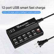 100-240V USB Interface Smart Fast Charge Digital Electronic Charger Multifunctional Charger, US Plug, Style:12 Ports