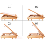Folding Laptop Desk Bed Card Slot Lifting Type Lazy Computer Desk, Size: Medium (54cm), Style:with Drawer
