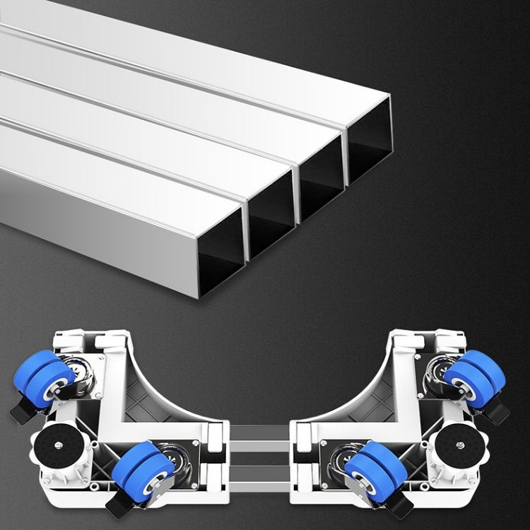 Single Tube 4 Legs Adjustable Stainless Steel Refrigerator Bracket Washing Machine Base Bracket