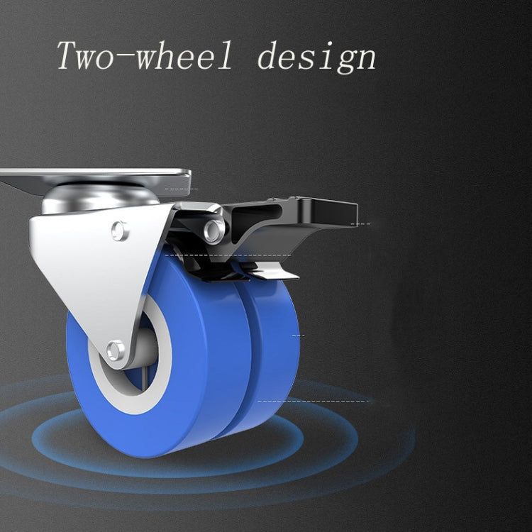 Double Tubes 4 Wheels + 4 Legs Adjustable Stainless Steel Refrigerator Bracket Washing Machine Base Bracket