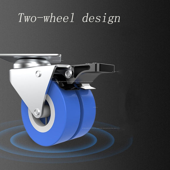 Double Tubes 4 Wheels + 8 Legs Adjustable Stainless Steel Refrigerator Bracket Washing Machine Base Bracket