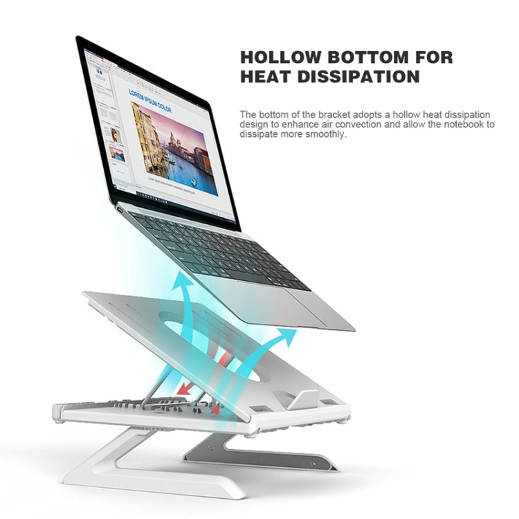 Multifunctional Folding Notebook Stand Monitor Increase Rack, Colour: Tripod (White)