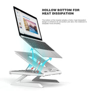 Multifunctional Folding Notebook Stand Monitor Increase Rack, Colour: Tripod (White)