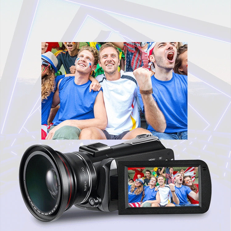 ORDRO AC5 4K HD Night Vision WiFi 12X Optical Zoom Digital Video DV Camera Camcorder, Style:Standard(Black)