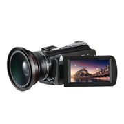 ORDRO AC5 4K HD Night Vision WiFi 12X Optical Zoom Digital Video DV Camera Camcorder, Style:Standard(Black)