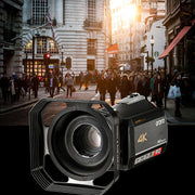 ORDRO AC5 4K HD Night Vision WiFi 12X Optical Zoom Digital Video DV Camera Camcorder, Style:Standard + Microphone(Black)