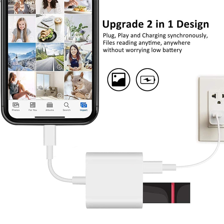 8 Pin To USB2.0+8 Pin Interface OTG Sdapter, Support IOS System(Upgrade)