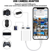 8 Pin To USB2.0+8 Pin Interface OTG Sdapter, Support IOS System(Upgrade)